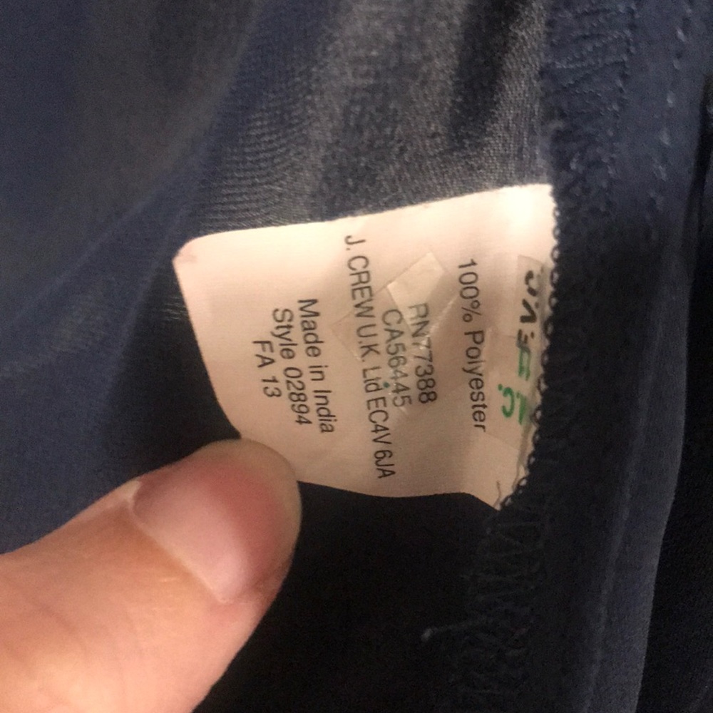 J.Crew Navy Pintuck Blouse - Picture 5 of 7